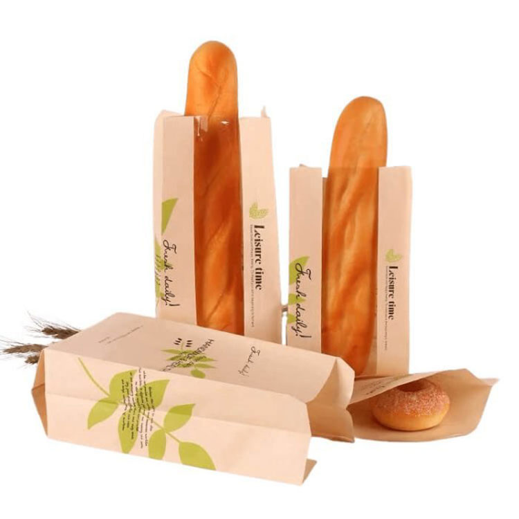 Pencereli Baget Ekmek Kağıt Torbalar